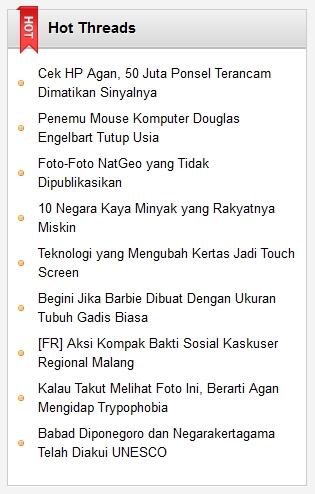 Indeks Hot Threads Bulan Juli 2013 (Part 04)