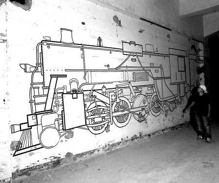 Graffiti unik menggunakan isolasi