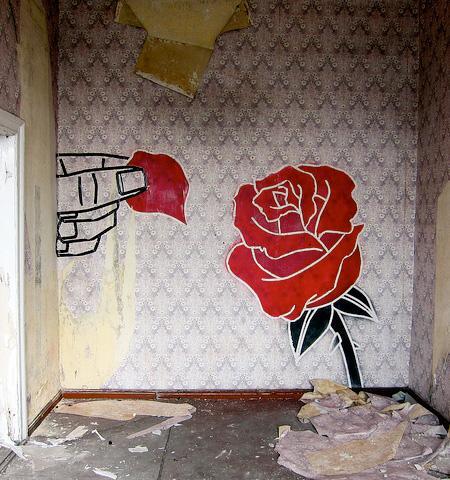 Graffiti unik menggunakan isolasi