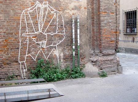 Graffiti unik menggunakan isolasi