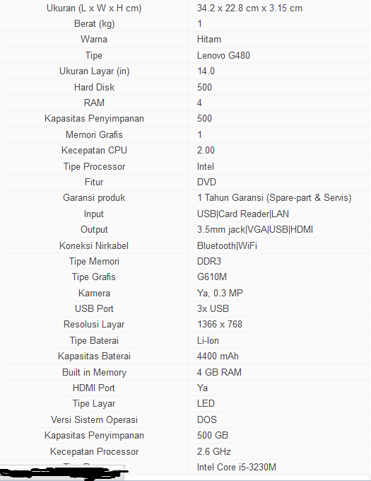 lenovo g480 core i5