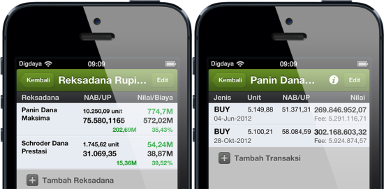 Reksadana iPhone App