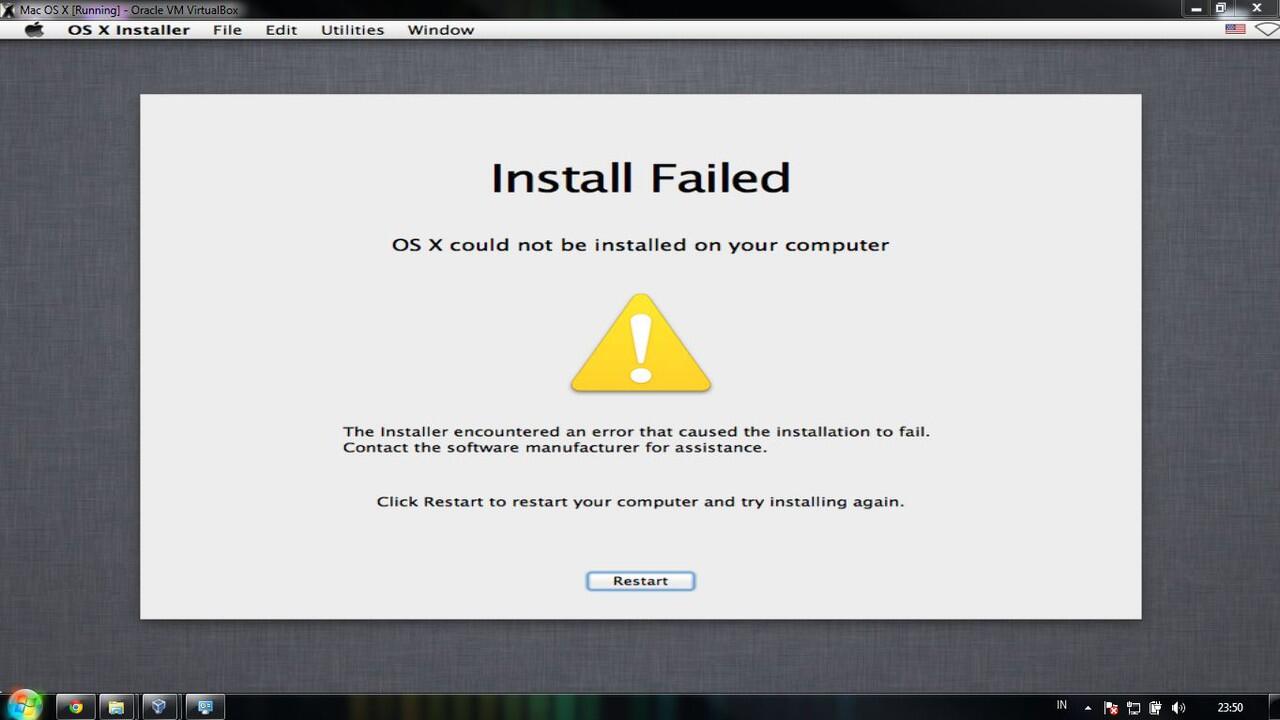 Ini failed