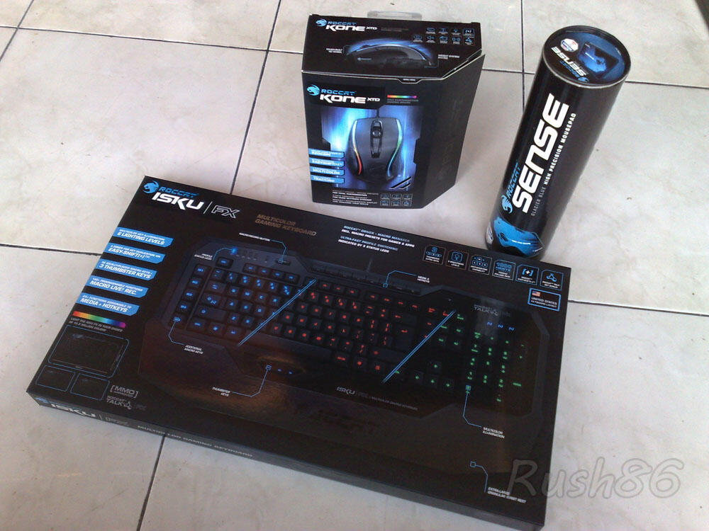 &#91;KEYBOARD MOUSE SET&#93; Roccat ISKU FX, Roccat KONE XTD &amp; Roccat SENSE GLACIER