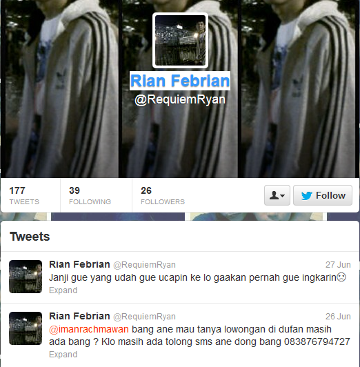 New Blacklist List Hit n Run Rian Febrian id kaskus temperamen No HP 083876794727 