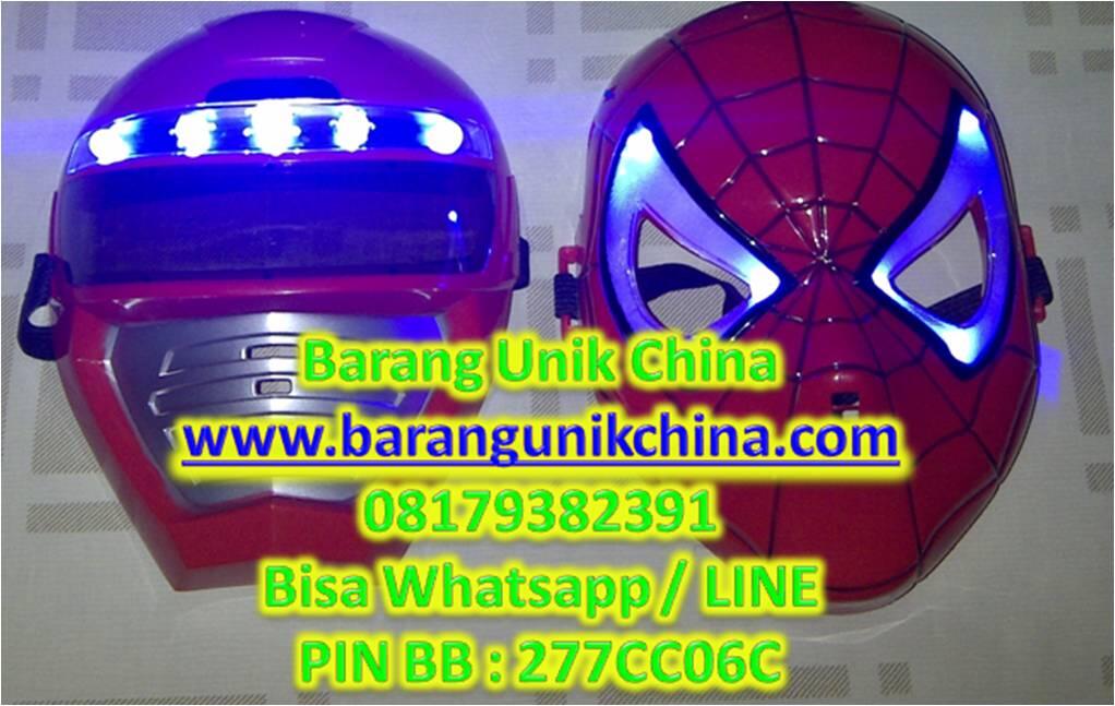 Topeng Nyala Ironman Spiderman Power Ranger LED Unik Grosir Ecer Reseller Dropship Ok