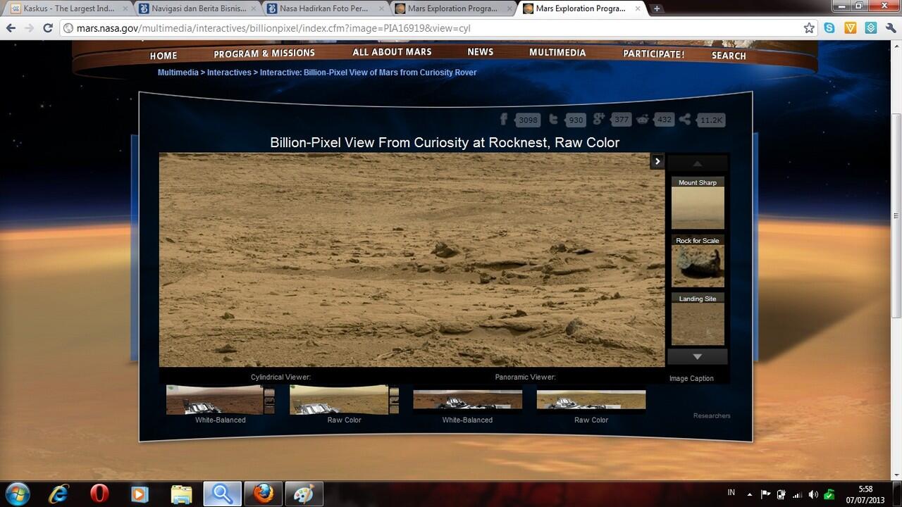 NASA Hadirkan Foto Permukaan Mars Ukuran Miliaran Piksel