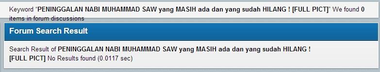 PENINGGALAN NABI MUHAMMAD SAW yang MASIH ada dan yang sudah HILANG ! &#91;FULL PICT&#93; 