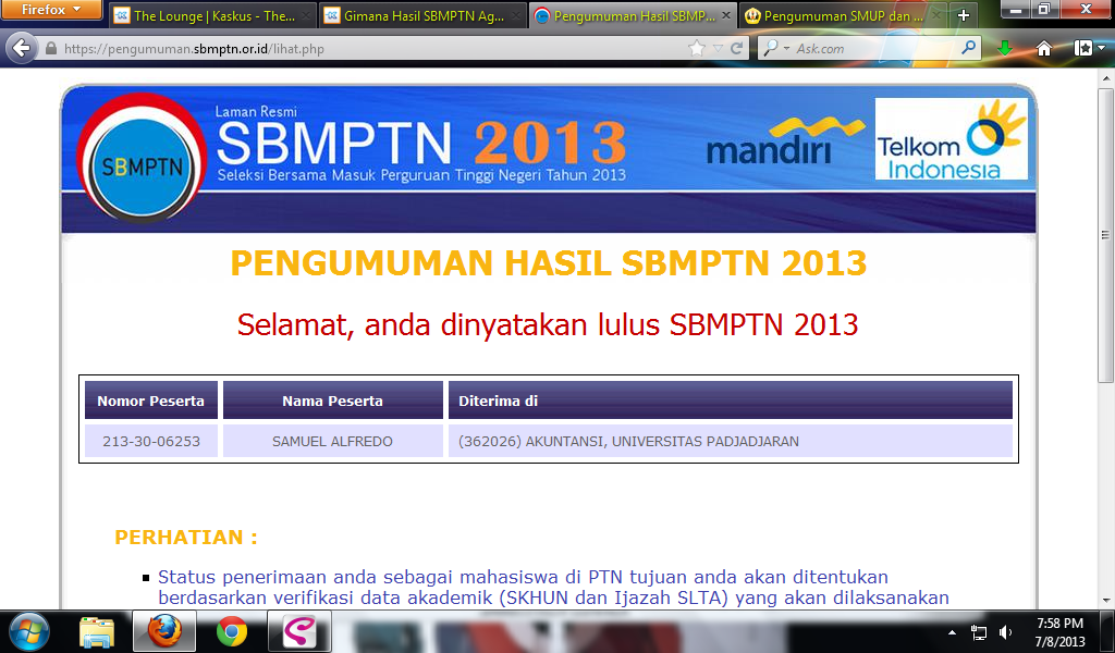 Gimana Hasil SBMPTN Agan dan Sista?