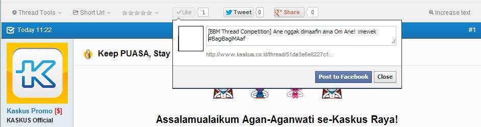 &#91;BBM Thread Competition&#93; Share Pengalaman Agan seputar “Bagi-Bagi Maaf”