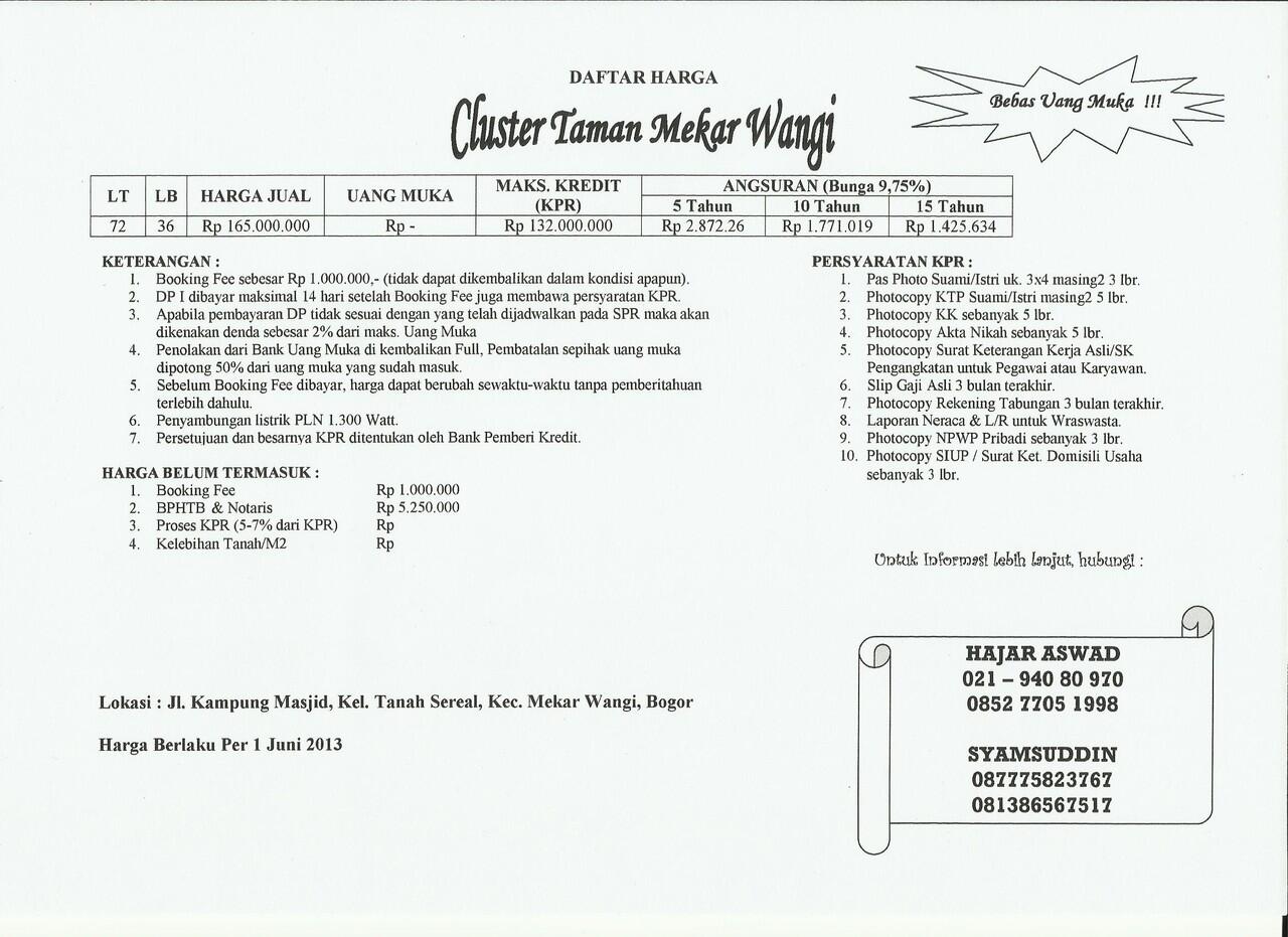 Cluster Taman Mekar Wangi