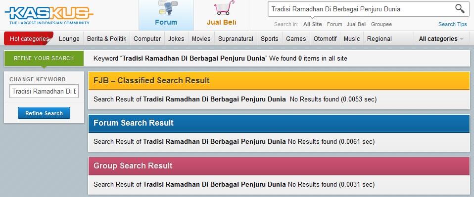 Tradisi Ramadhan Di Berbagai Penjuru Dunia