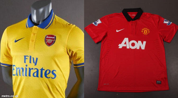 Jersey Tandang Arsenal Mirip Jersey Kandang MU