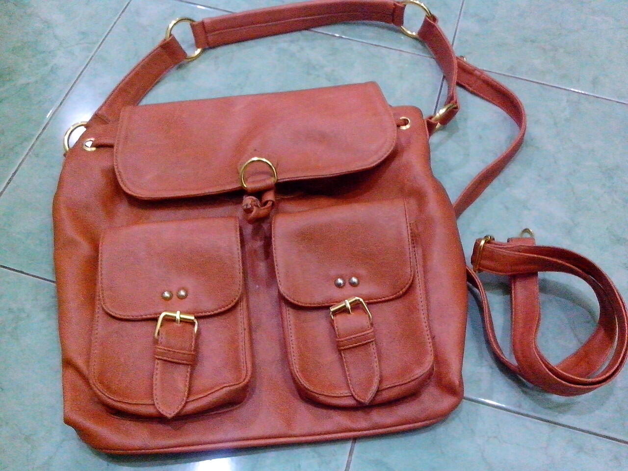JUAL PRELOVED ZARA BAG 2 IN 1 (BISA UNTUK BACKPACK DAN HAND BAG) MURAH, ETC