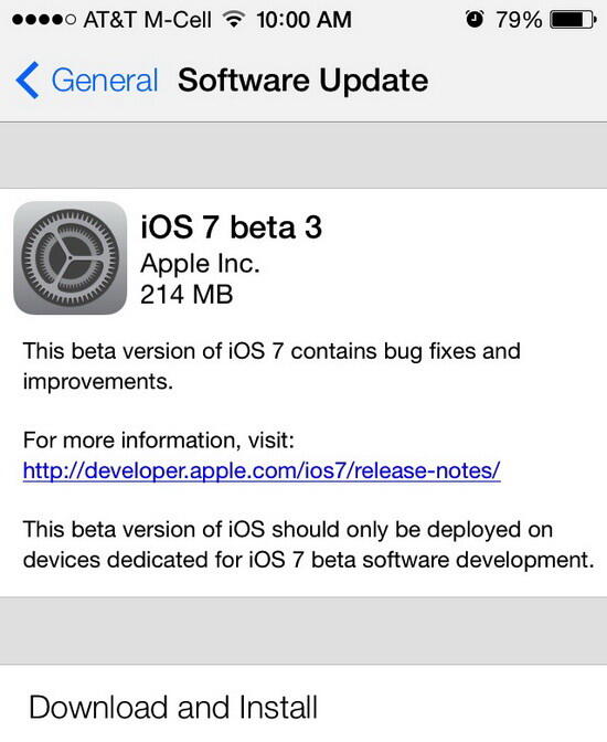 Apple Rilis iOS 7 Beta 3 (Download)