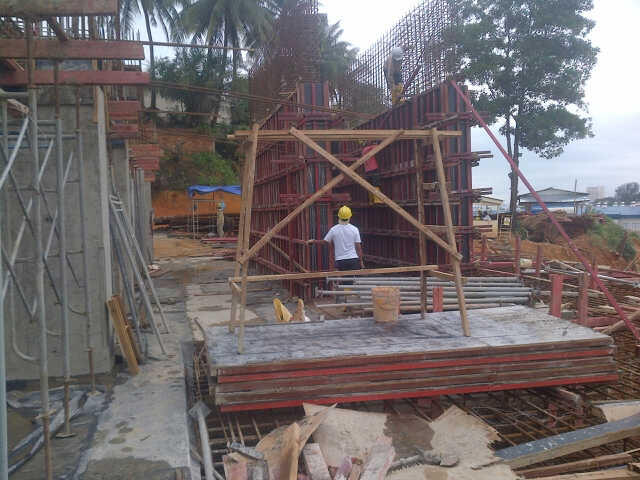 Pemandangan Singapore dari apartemen kota batam
