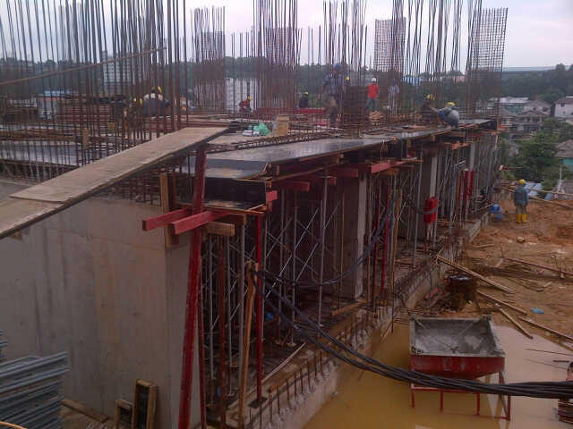 Pemandangan Singapore dari apartemen kota batam