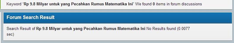 WoW Rp. 9.8 Milyar untuk yang Pecahkan Rumus Matematika Ini 