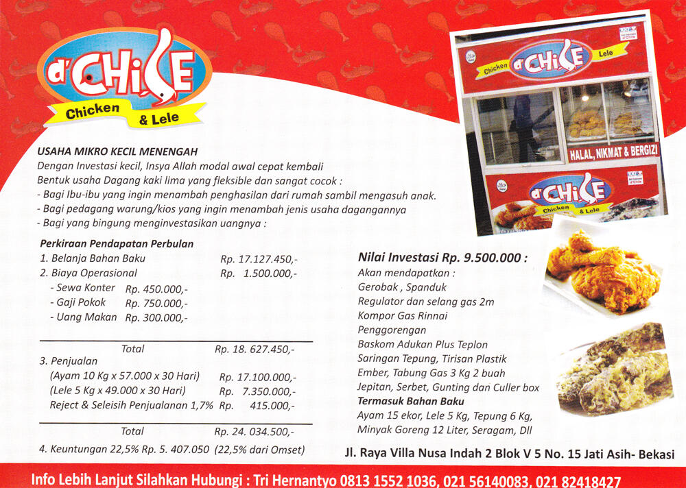 Terjual 1 Paket  Franchise Booth Ayam Goreng Sabana  KASKUS
