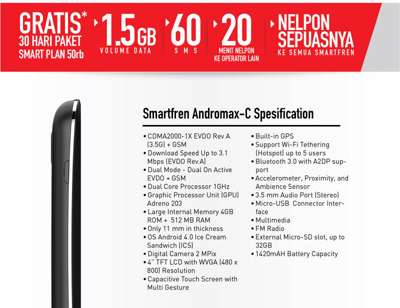 Smartfren Hisense andromax C