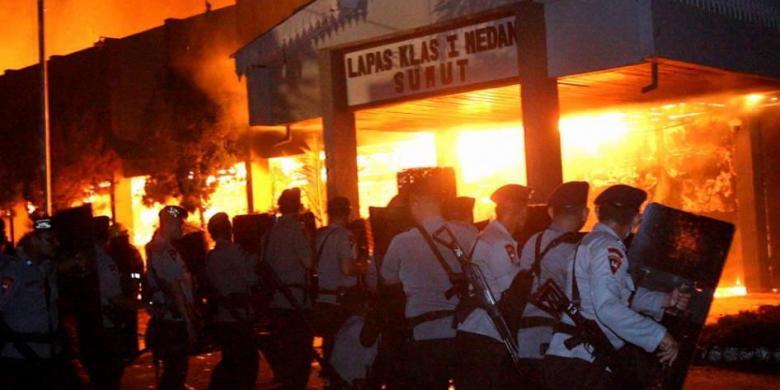 Foto-foto Kerusuhan Lapas Tanjung Gusta Medan