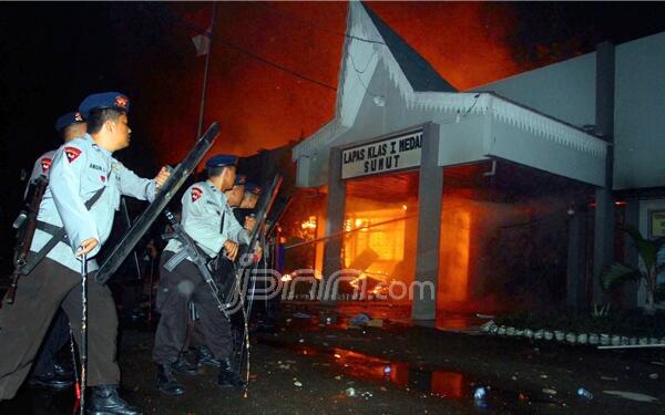 Foto-foto Kerusuhan Lapas Tanjung Gusta Medan
