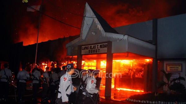 Foto-foto Kerusuhan Lapas Tanjung Gusta Medan