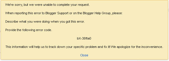 (Help) Blogspot Error Code bX-o8z62w