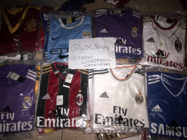 READY JERSEY GRADE ORI MUSIM 2013-2014 120/PCS, 12PCS=105 REAL STOCK BANDUNG LENGKAP