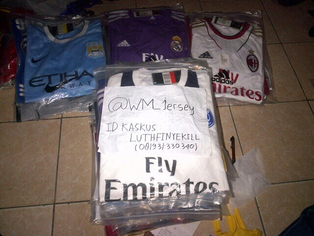 READY JERSEY GRADE ORI MUSIM 2013-2014 120/PCS, 12PCS=105 REAL STOCK BANDUNG LENGKAP