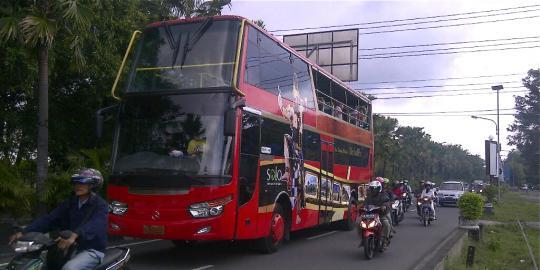 Ngabuburit di Solo naik bus tingkat Werkudara keliling kota