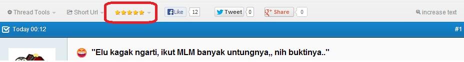 &quot;Elu kagak ngarti, ikut MLM banyak untungnya,, nih buktinya..&quot;