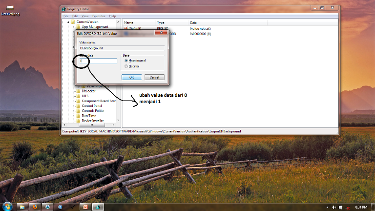 Merubah Background di Log On Screen Win7