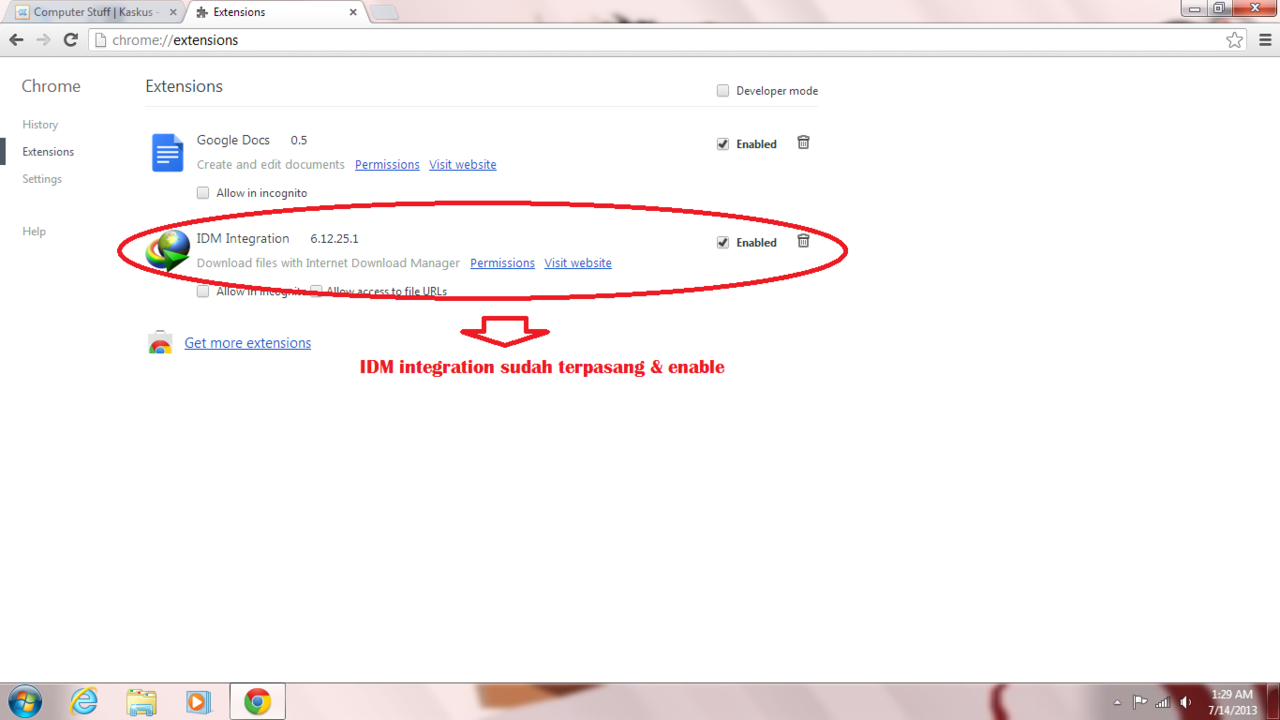 (Ask) Kenapa Extentions IDM di Google Chrome Gak Fungsi ?