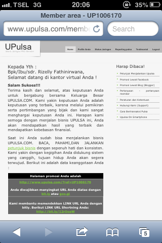 BISNIS ONLINE Murah, mudah, flexsibel...... UPulsa