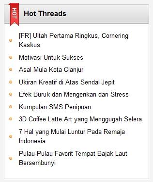 Indeks Hot Threads Bulan Juli 2013 (Part 05)