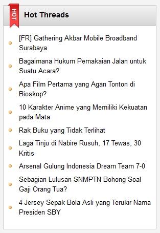 Indeks Hot Threads Bulan Juli 2013 (Part 05)