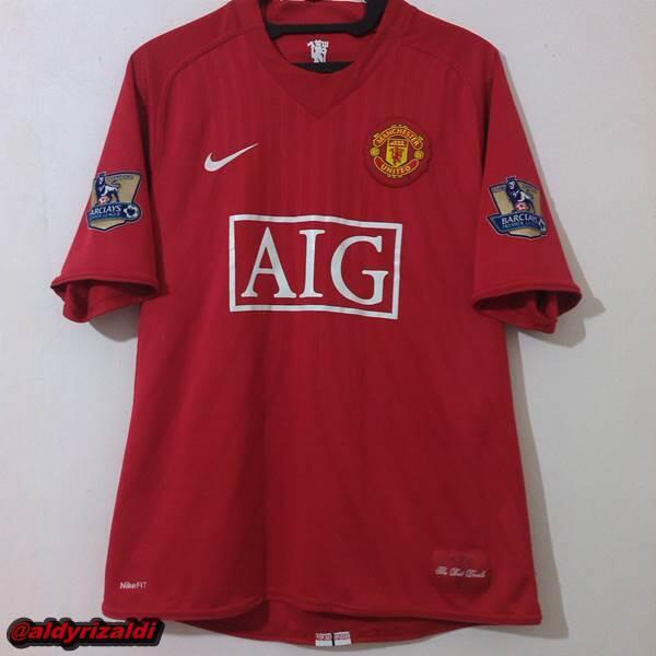 WTS Manchester United Home 2008 Nameset Nani, Patch BPL size M