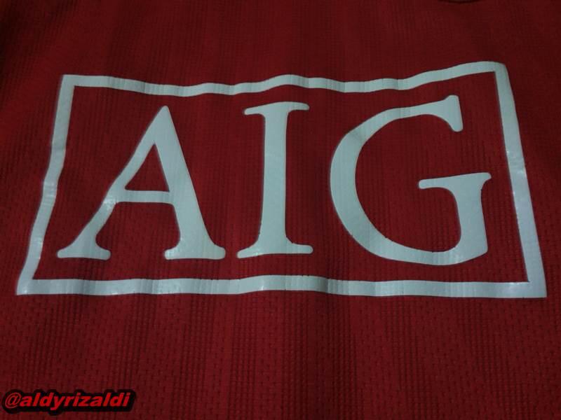 WTS Manchester United Home 2008 Nameset Nani, Patch BPL size M