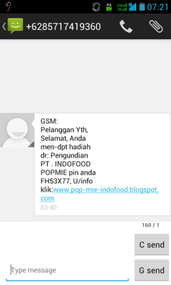 Kumpulan SMS penipuan