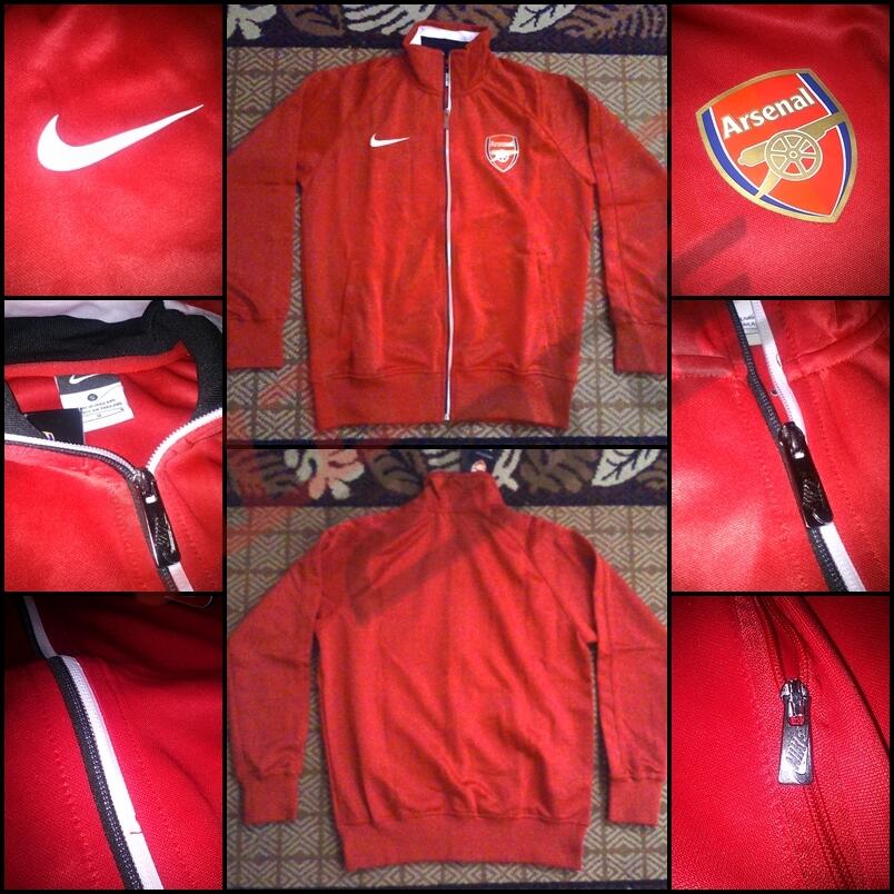 Jacket Jaket Core Trainer Arsenal 2012/2013 // Red // 100% Grade Ori