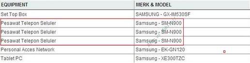 Samsung Galaxy Note 3 telah terdaftar di Indonesia