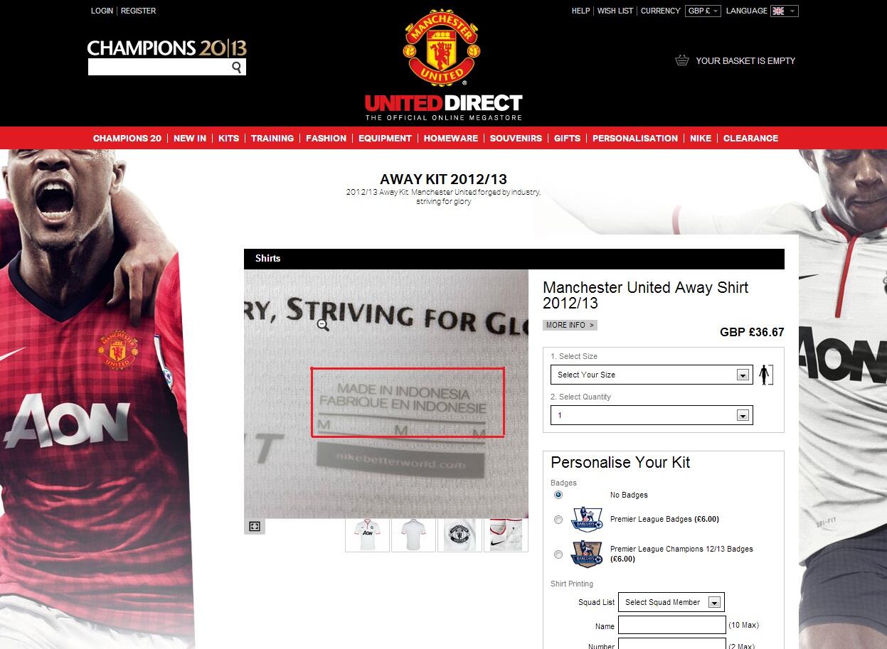 Jersey MU 2013/2014 Masih Buatan Indonesia Gan !