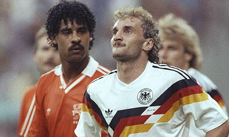(wts) jersey retro jerman / germany home 1990 nameset voller #9 KW RARE murah