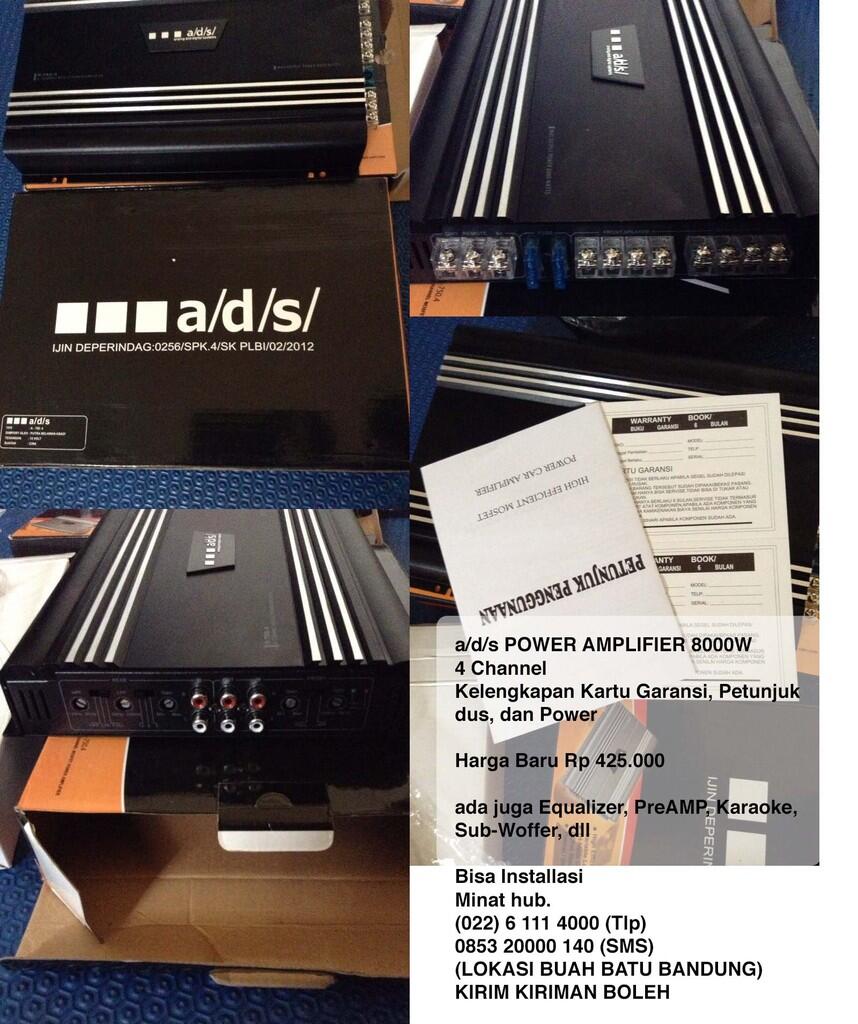 a/d/s POWER AMPLIFIER 8000W 4CH