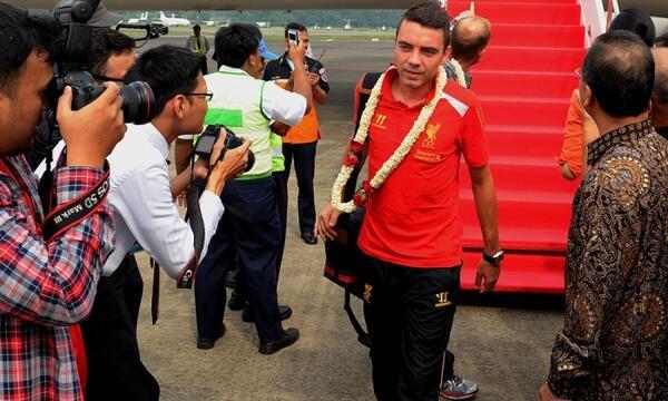 Foto-foto kedatangan Liverpool ke Indonesia 