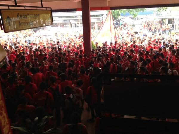 Foto-foto kedatangan Liverpool ke Indonesia 