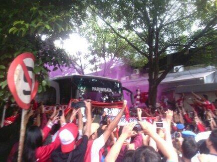 Foto-foto kedatangan Liverpool ke Indonesia 