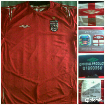 JUAL Jersey Inggris (england) Away 2004-06 Original MURMER