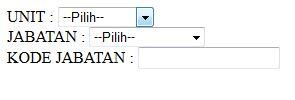 &#91;ASK-PHP&#93; Set Value Textfield otomatis dari database berdasarkan isi combobox